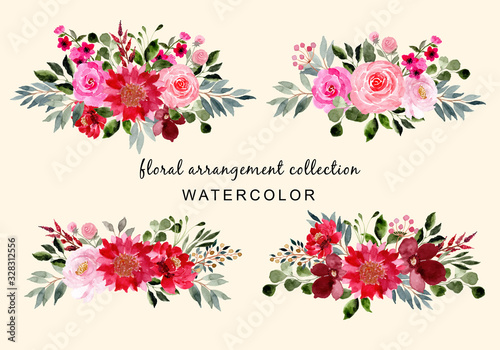 watercolor floral arrangement collection