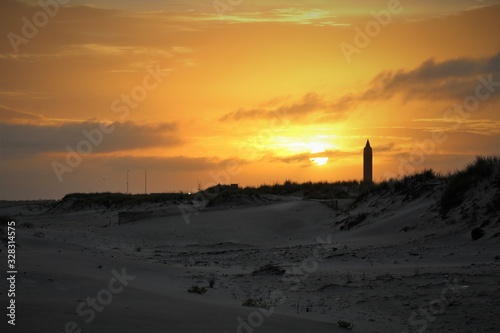 sunset on the beach