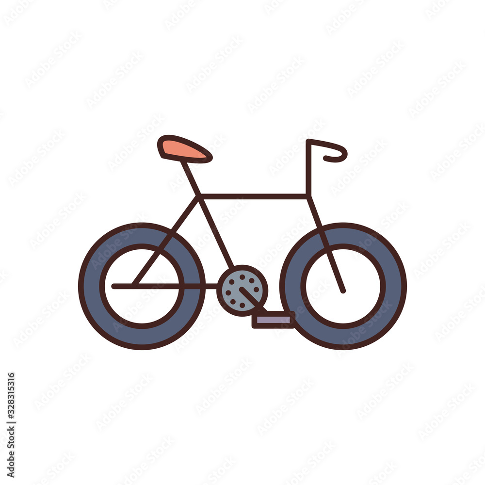 Naklejka premium Isolated bike fill style icon vector design