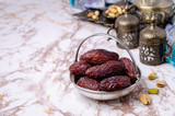Dried dates with pistachios