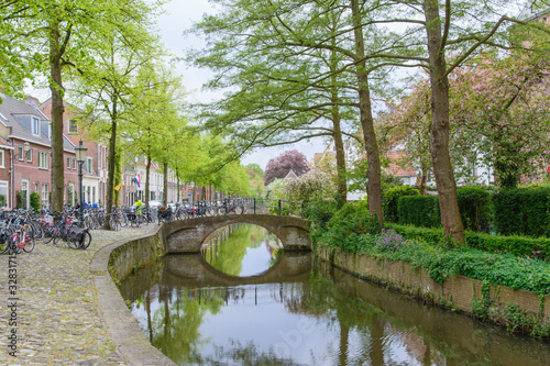 Canal and a bridge over it in Amersfoort