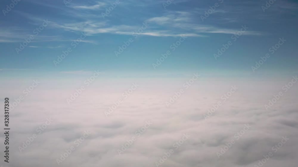 Flight above the clouds at sunrise. Flight above the clouds at sunrise.