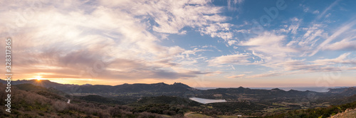 Panoramic view of Regino Valley in Corsica photo