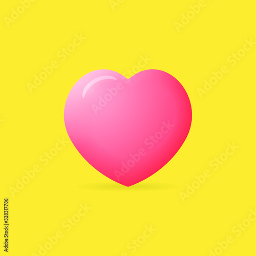 Heart icon for any kind of usage web and print. Rounded and colorful vector illustration of the love symbol.  