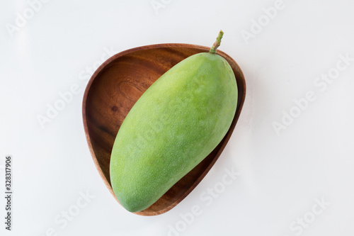 Fresh big green mango-Raw mango-Healthy eating