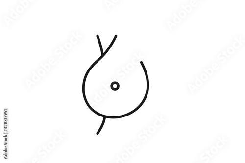 Breast implant icon vector