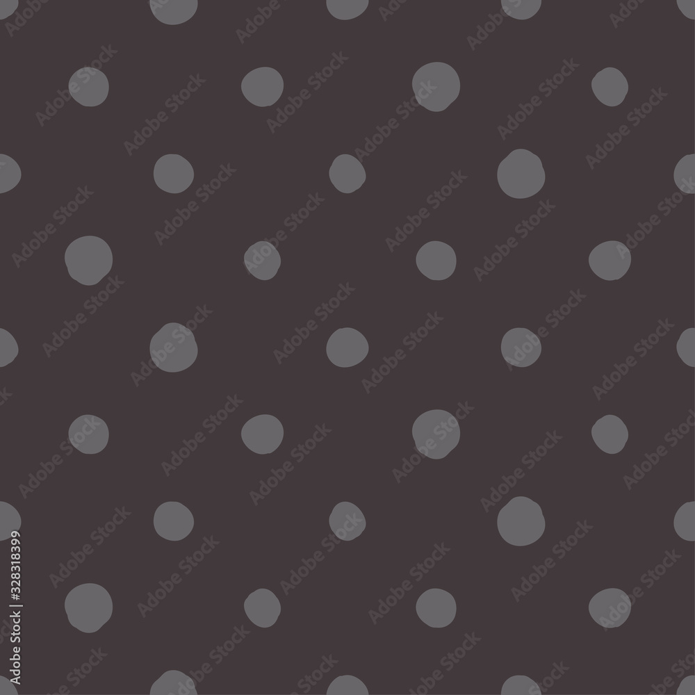 Polka dots ornament. Seamless pattern. Vector illustration for web design or print.