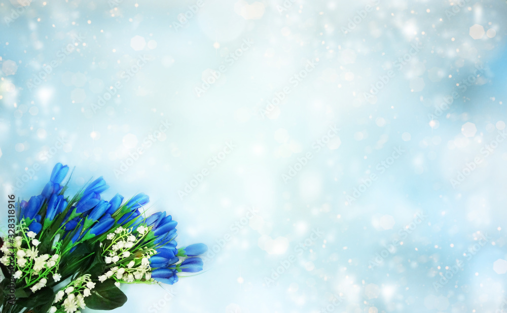 spring background flowering lily of the valley and snowdrops abstract bokeh spring background flowering lily of the valley and snowdrops abstract bokeh