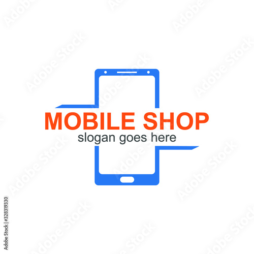 Mobile phone shop logo design