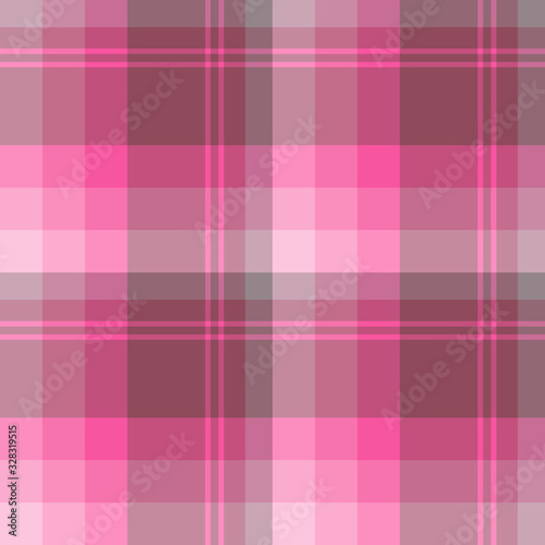 Seamless pattern in marvelous beautiful pink colors for plaid, fabric, textile, clothes, tablecloth and other things. Vector image.