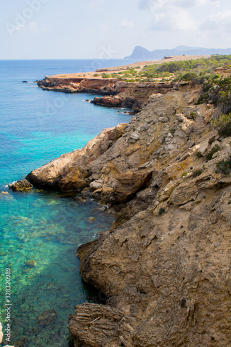 Cala Tarida in Ibiza beach San Jose at Balearic Islands photo