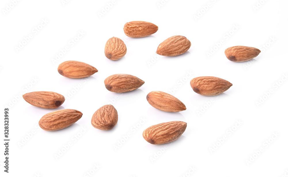 Almonds isolated on white background Almonds isolated on white background