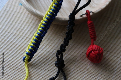 Multi-colored macrame keychains are a good handmade gift
