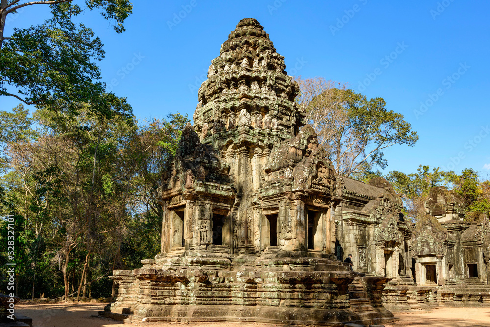 La tour Ouest du temple Thommanon dans le domaine des temples de Angkor, au Cambodge