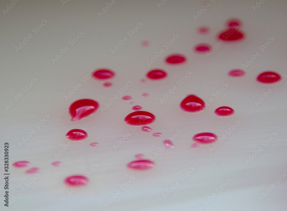 Red blood drops on the white Red blood drops on the white
