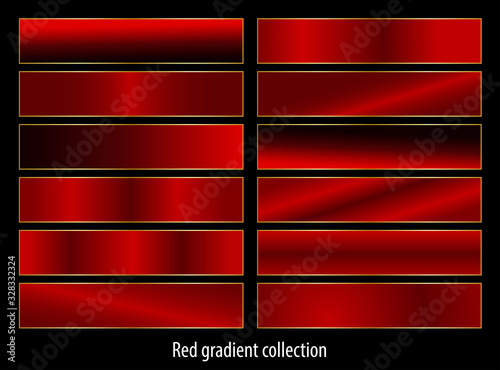 Abstract Red gradients set collection