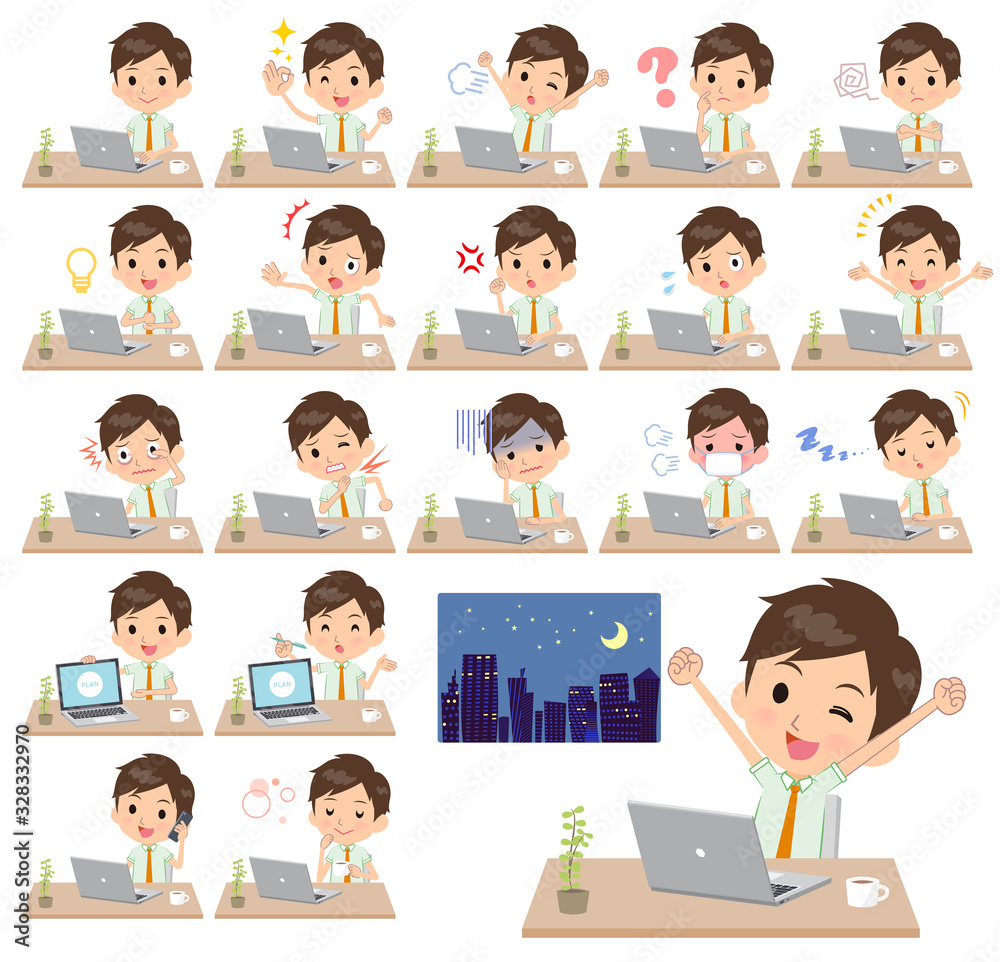 school boy pale green shirt summer_desk work school boy pale green shirt summer_desk work