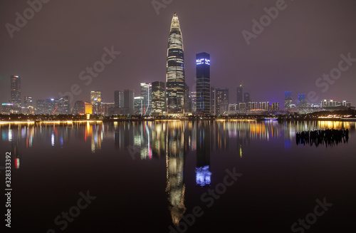 flashing skyscraper in Shenzhen Nanshan district