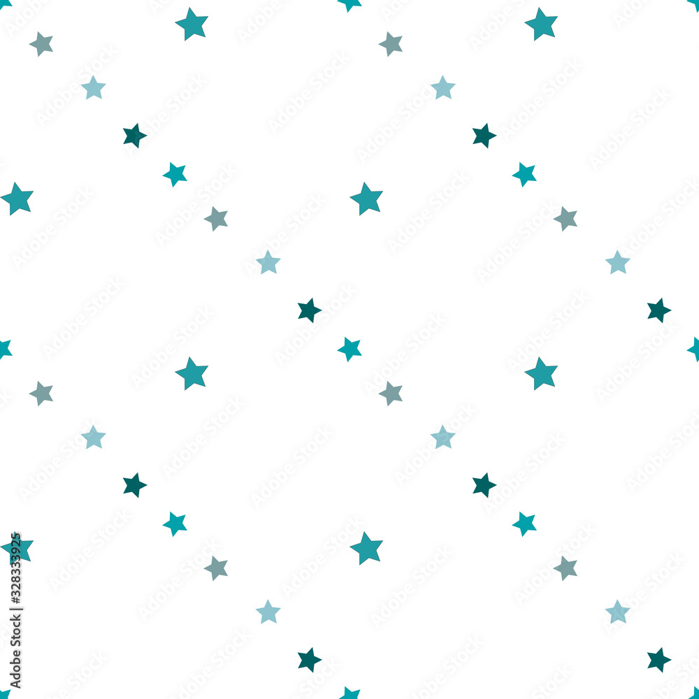 Seamless pattern in charmed cozy winter stars on white background for plaid, fabric, textile, clothes, tablecloth and other things. Vector image.