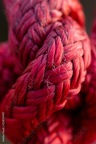 Thick red nautical cord