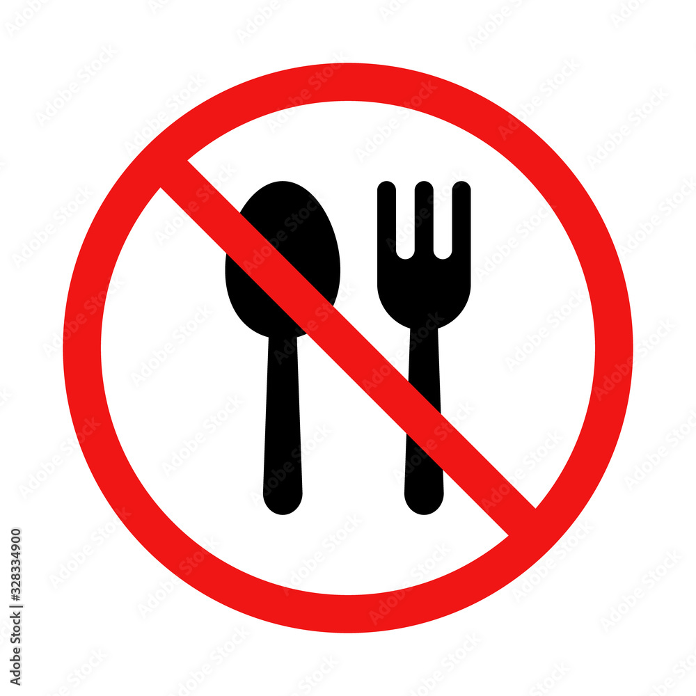 No Eating or Restaurant Sign No Eating or Restaurant Sign