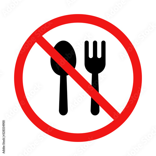 No Eating or Restaurant Sign