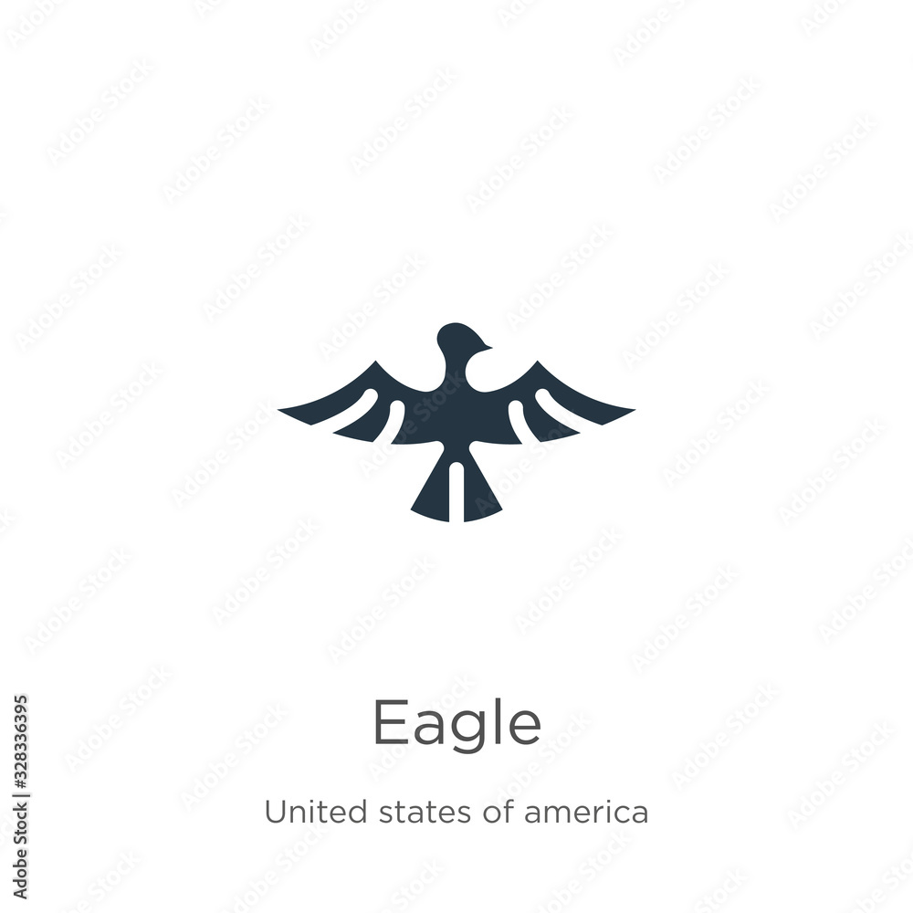 Obraz premium Eagle icon vector. Trendy flat eagle icon from united states collection isolated on white background. Vector illustration can be used for web and mobile graphic design, logo, eps10