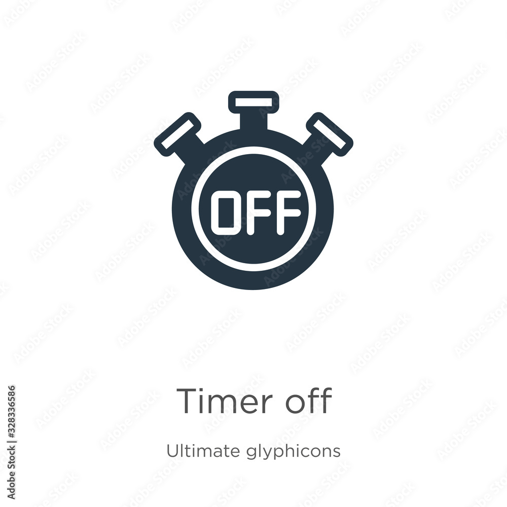Timer off icon vector. Trendy flat timer off icon from ultimate glyphicons collection isolated on white background. Vector illustration can be used for web and mobile graphic design, logo, eps10 Timer off icon vector. Trendy flat timer off icon from ultimate glyphicons collection isolated on white background. Vector illustration can be used for web and mobile graphic design, logo, eps10