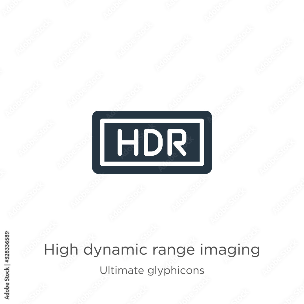 High dynamic range imaging icon vector. Trendy flat high dynamic range imaging icon from ultimate glyphicons collection isolated on white background. Vector illustration can be used for web and mobile