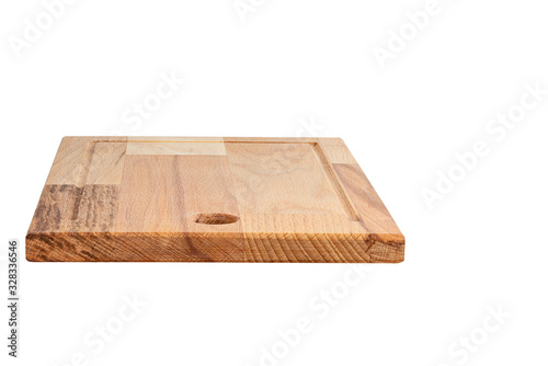 New kitchen board from hardwood isolated on white background