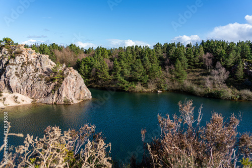 The disused Carrigfoyle quarry in Barntown, County Wexford, is a popular scenic spot amongst locals. The high altitude offer a breathtaking view of the countryside.