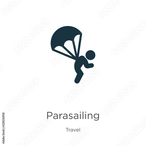 Parasailing icon vector. Trendy flat parasailing icon from travel collection isolated on white background. Vector illustration can be used for web and mobile graphic design, logo, eps10