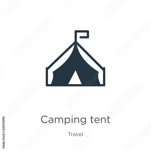 Camping tent icon vector. Trendy flat camping tent icon from travel collection isolated on white background. Vector illustration can be used for web and mobile graphic design, logo, eps10