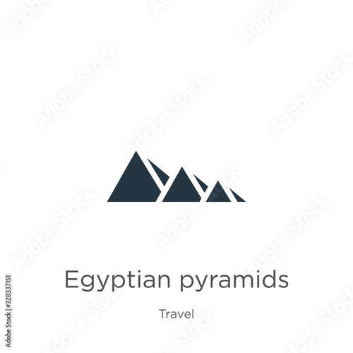 Egyptian pyramids icon vector. Trendy flat egyptian pyramids icon from travel collection isolated on white background. Vector illustration can be used for web and mobile graphic design, logo, eps10