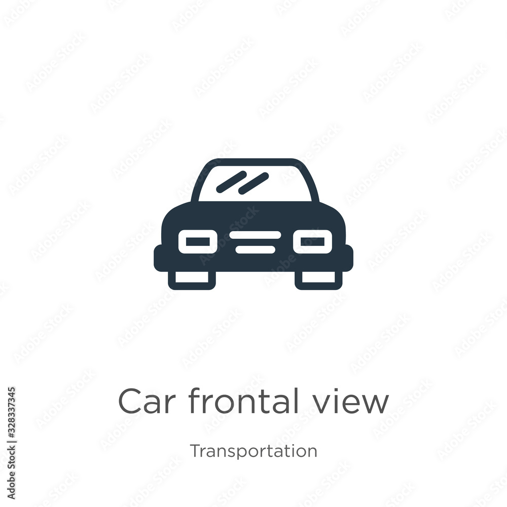 Car frontal view icon vector. Trendy flat car frontal view icon from transport aytan collection isolated on white background. Vector illustration can be used for web and mobile graphic design, logo,