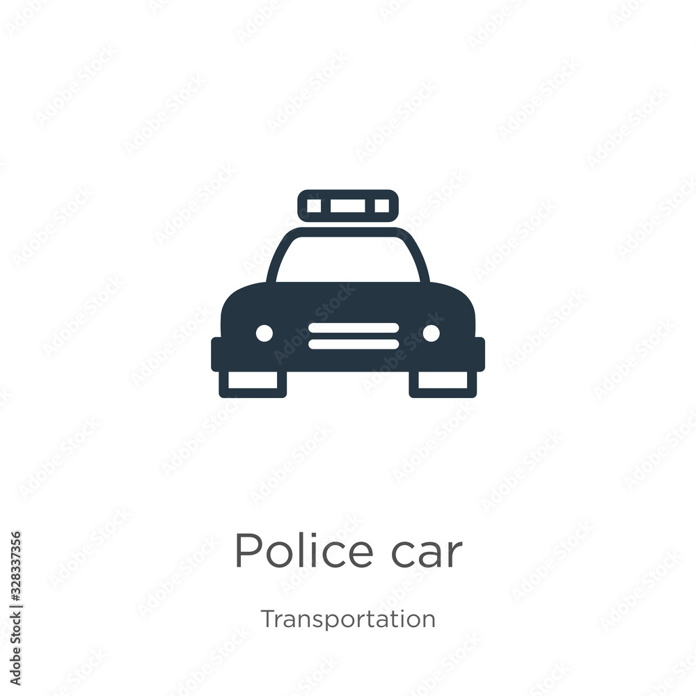Police car icon vector. Trendy flat police car icon from transport aytan collection isolated on white background. Vector illustration can be used for web and mobile graphic design, logo, eps10
