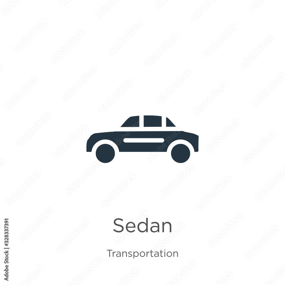 Sedan icon vector. Trendy flat sedan icon from transportation collection isolated on white background. Vector illustration can be used for web and mobile graphic design, logo, eps10