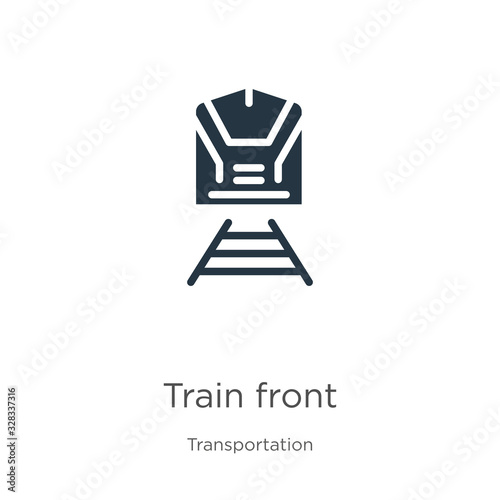 Train front icon vector. Trendy flat train front icon from transport aytan collection isolated on white background. Vector illustration can be used for web and mobile graphic design, logo, eps10 photo