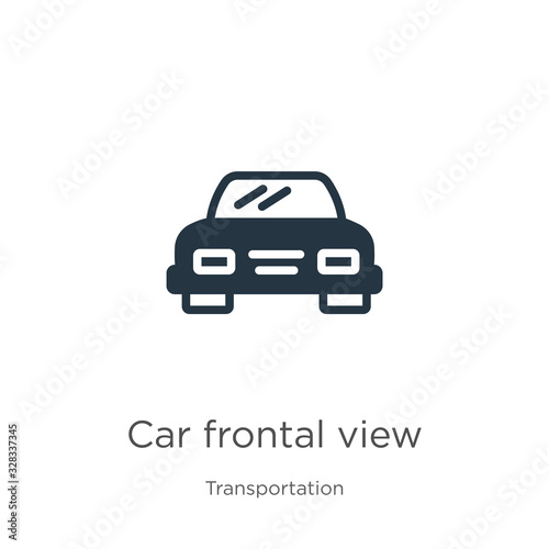 Car frontal view icon vector. Trendy flat car frontal view icon from transport aytan collection isolated on white background. Vector illustration can be used for web and mobile graphic design  logo 