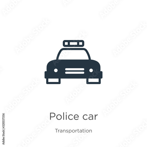 Police car icon vector. Trendy flat police car icon from transport aytan collection isolated on white background. Vector illustration can be used for web and mobile graphic design  logo  eps10