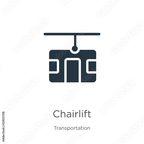 Chairlift icon vector. Trendy flat chairlift icon from transportation collection isolated on white background. Vector illustration can be used for web and mobile graphic design, logo, eps10