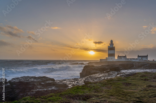 Hook Lighthouse at sunset  the worlds oldest lighthouse is located in the south east of Ireland in Co Wexford.