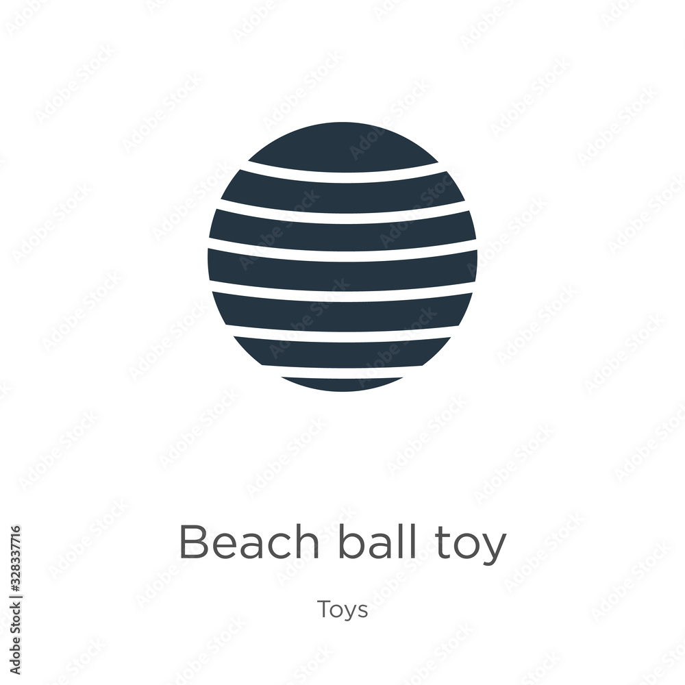 Beach ball toy icon vector. Trendy flat beach ball toy icon from toys collection isolated on white background. Vector illustration can be used for web and mobile graphic design, logo, eps10