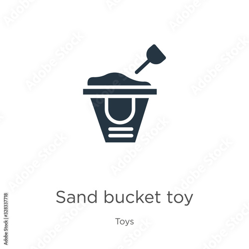 Sand bucket toy icon vector. Trendy flat sand bucket toy icon from toys collection isolated on white background. Vector illustration can be used for web and mobile graphic design, logo, eps10
