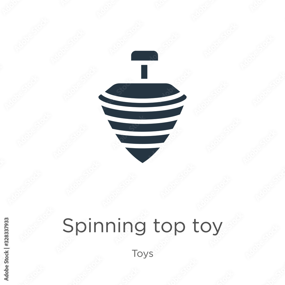 Spinning top toy icon vector. Trendy flat spinning top toy icon from toys collection isolated on white background. Vector illustration can be used for web and mobile graphic design, logo, eps10