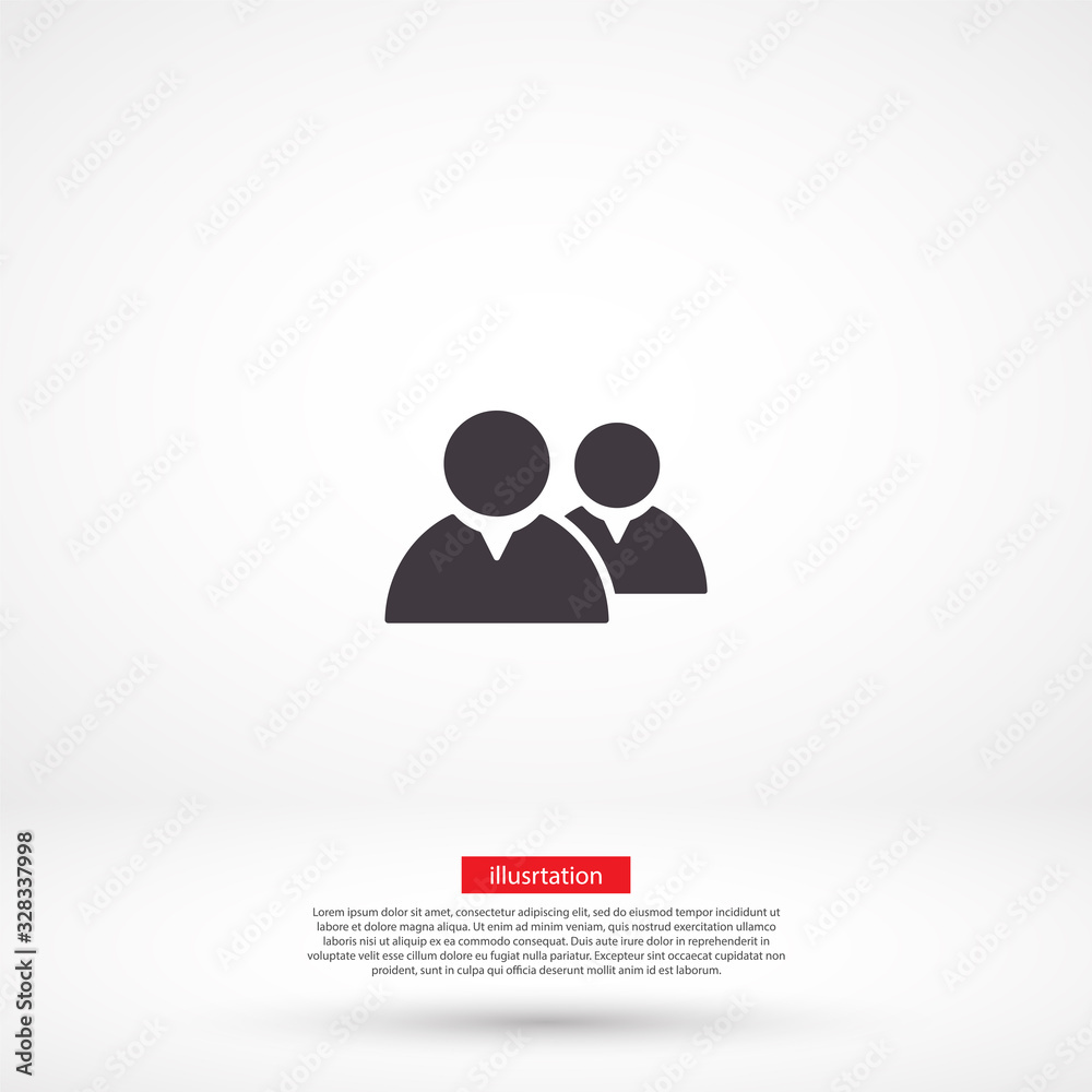 Human vector icon , lorem ipsum Flat design Human vector icon , lorem ipsum Flat design