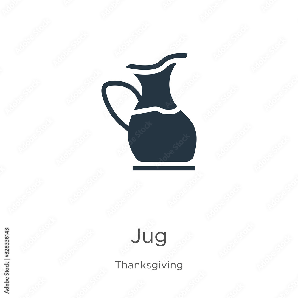 Jug icon vector. Trendy flat jug icon from thanksgiving collection isolated on white background. Vector illustration can be used for web and mobile graphic design, logo, eps10 Jug icon vector. Trendy flat jug icon from thanksgiving collection isolated on white background. Vector illustration can be used for web and mobile graphic design, logo, eps10