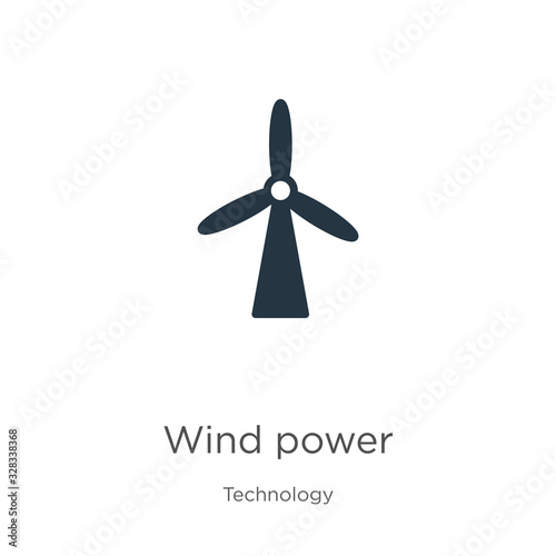 Wind power icon vector. Trendy flat wind power icon from technology collection isolated on white background. Vector illustration can be used for web and mobile graphic design, logo, eps10