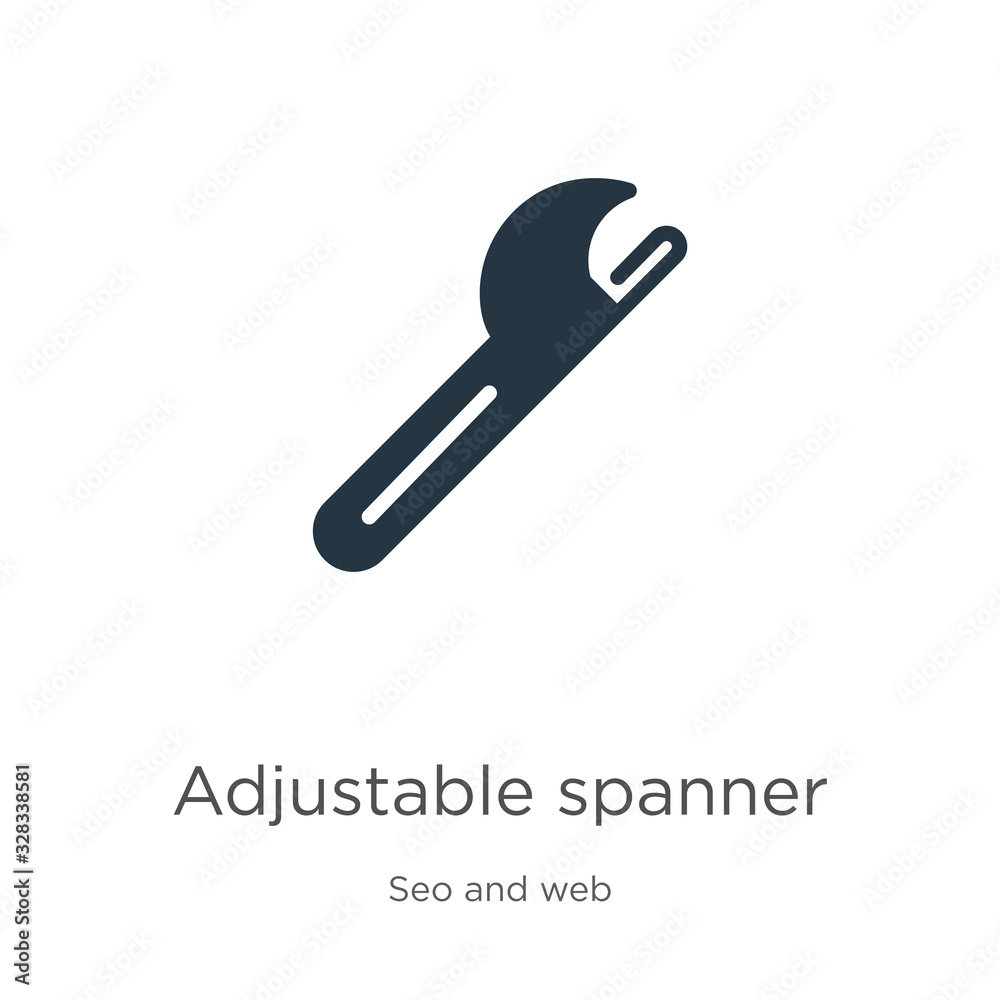 Adjustable spanner icon vector. Trendy flat adjustable spanner icon from seo and web collection isolated on white background. Vector illustration can be used for web and mobile graphic design, logo, Adjustable spanner icon vector. Trendy flat adjustable spanner icon from seo and web collection isolated on white background. Vector illustration can be used for web and mobile graphic design, logo,