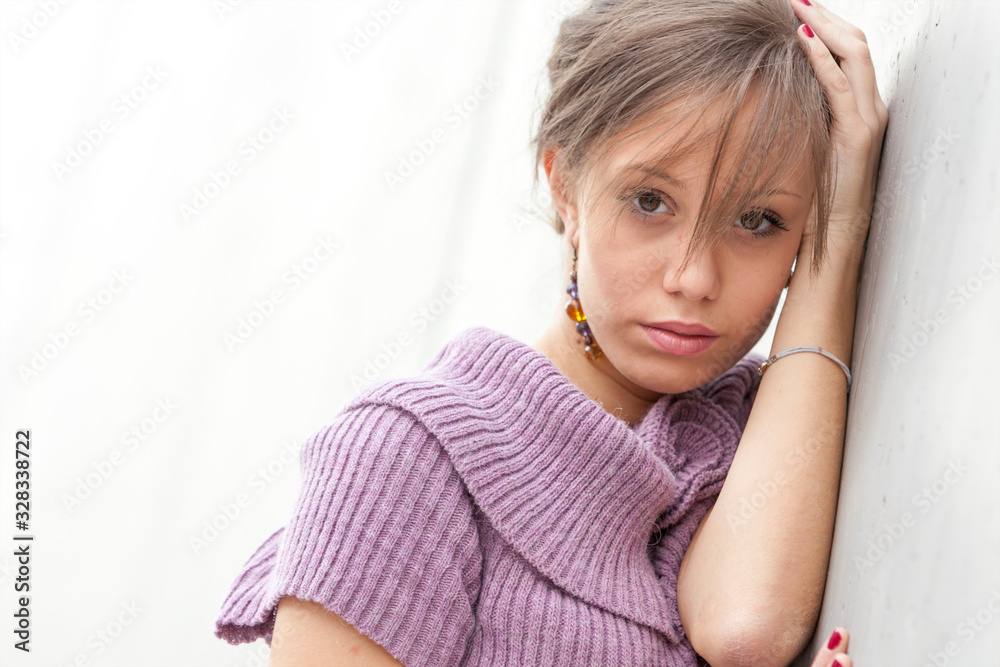 Portrait of an attractive young woman thinking Portrait of an attractive young woman thinking